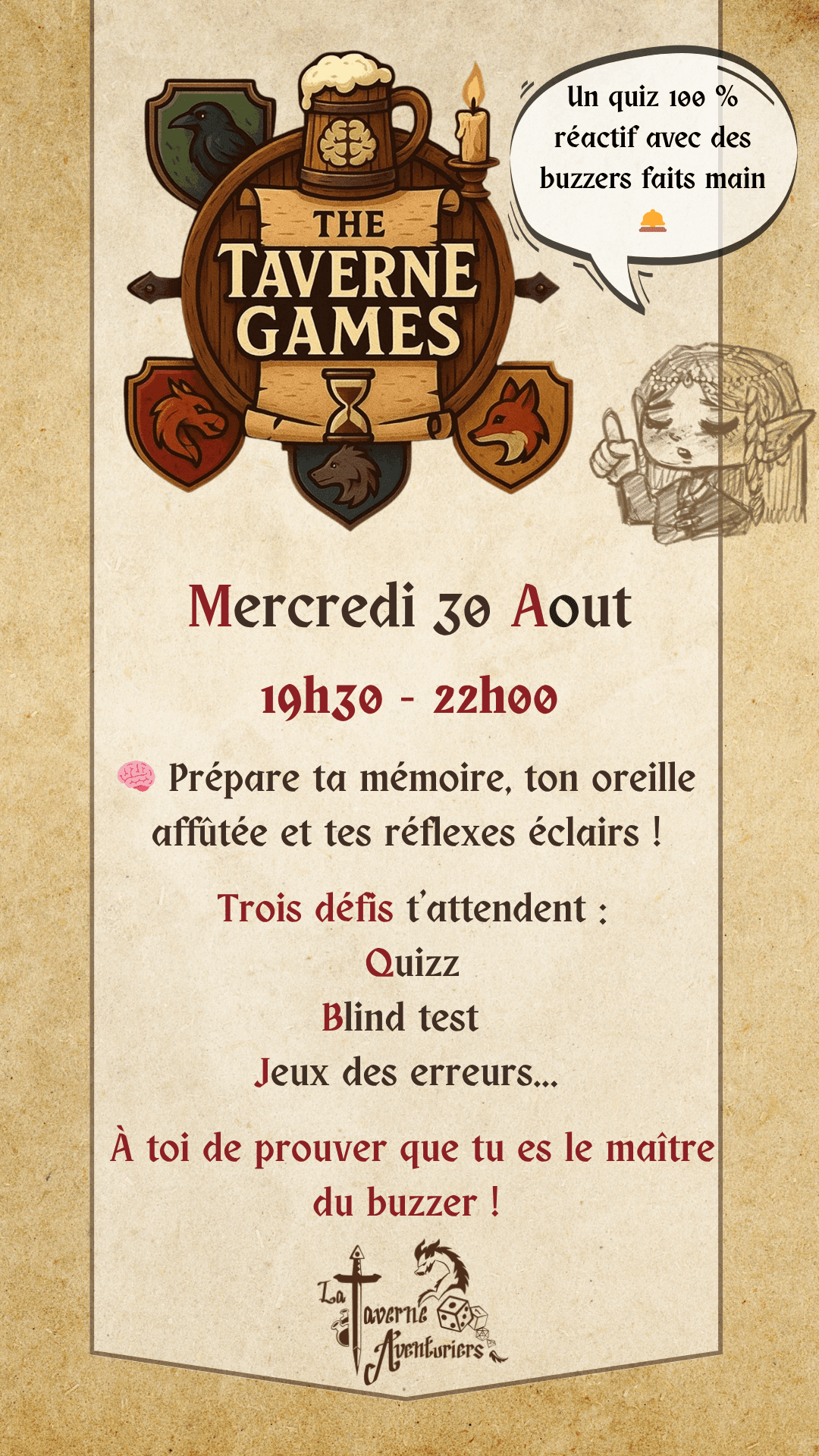 Soirée Taverne Games !
