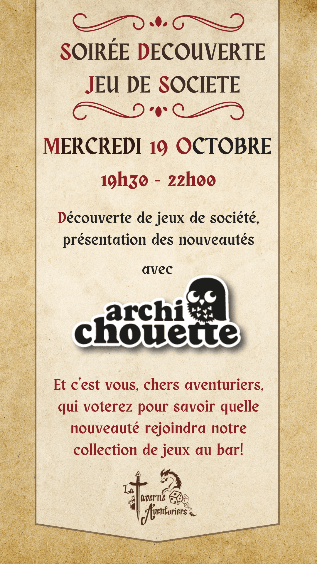 Soirée Découverte de Jeux de société (Octobre)