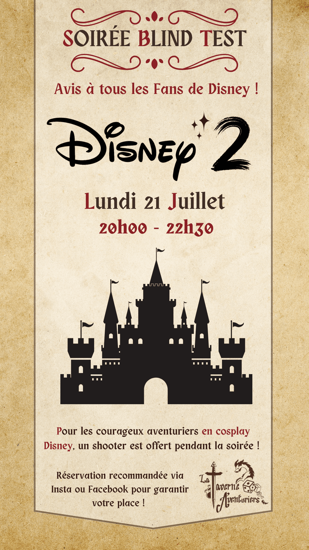 Soirée Blind Test Disney 2