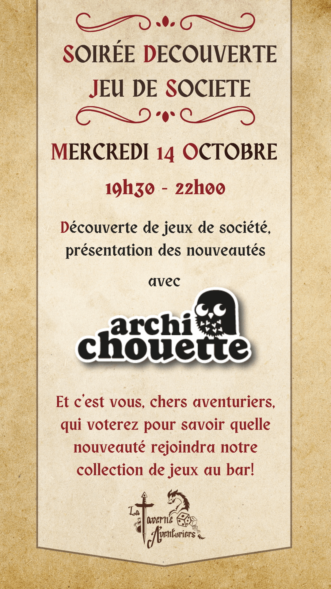 Soirée Découverte de Jeux de société (octobre)
