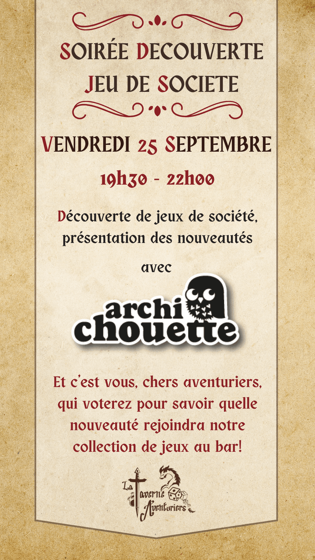 Soirée Découverte de Jeux de société (Septembre)