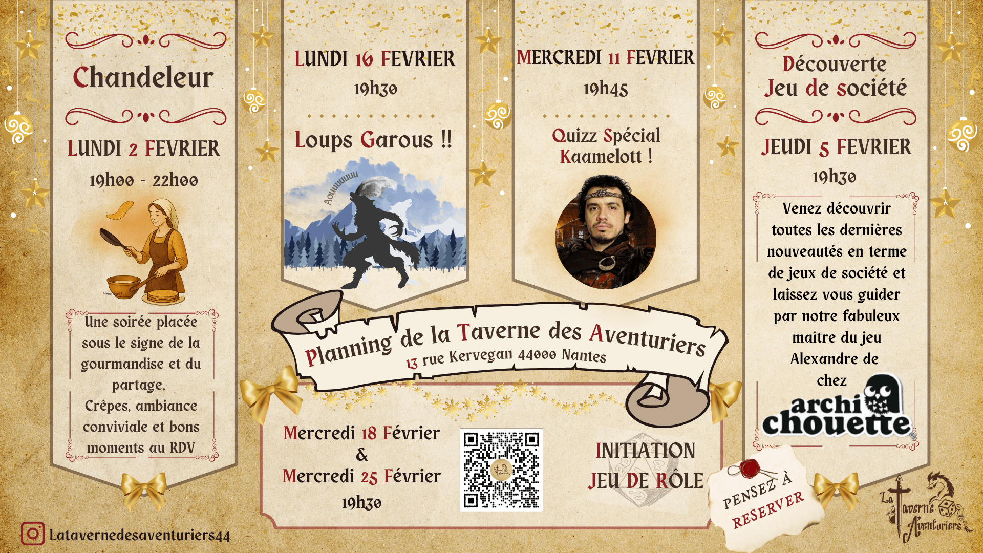 Programmation Fevrier - La Taverne s'Anime !