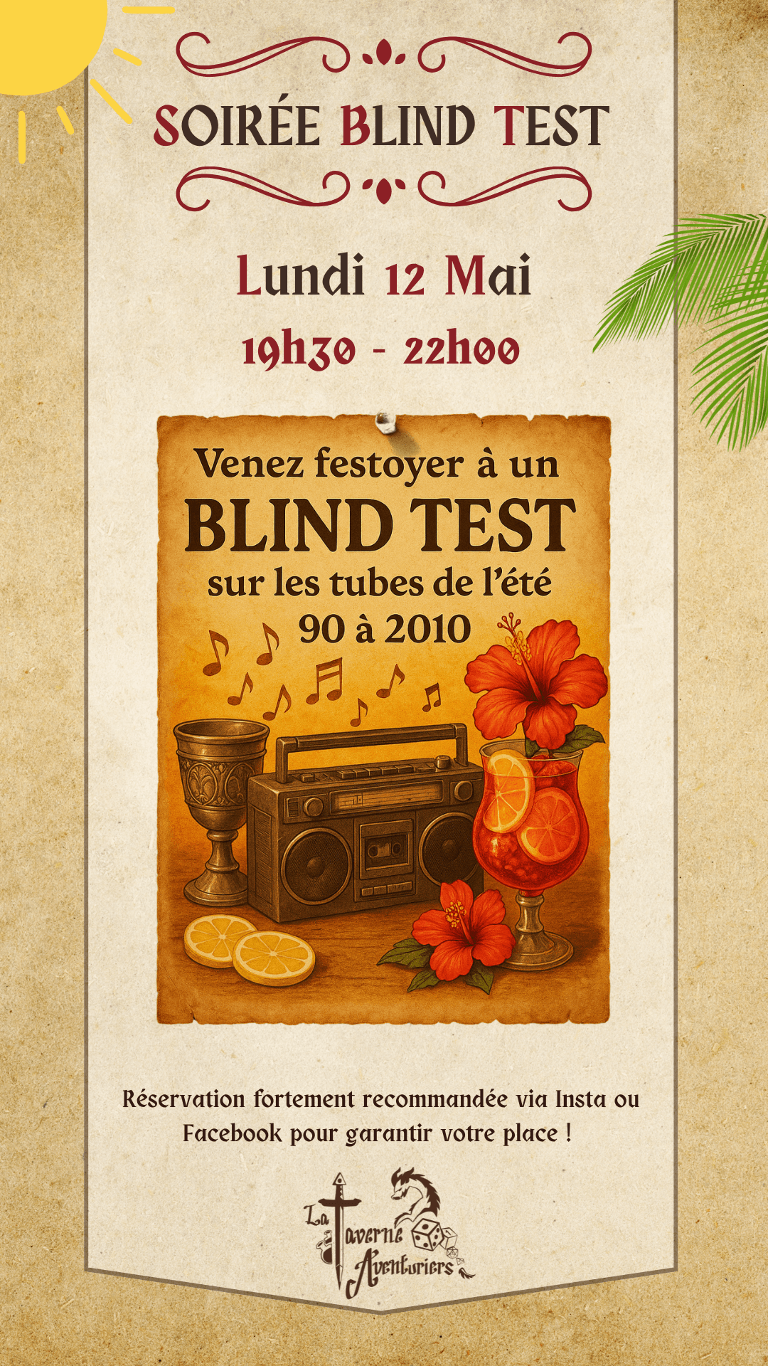 Soirée Blind Test Tubes de l'été