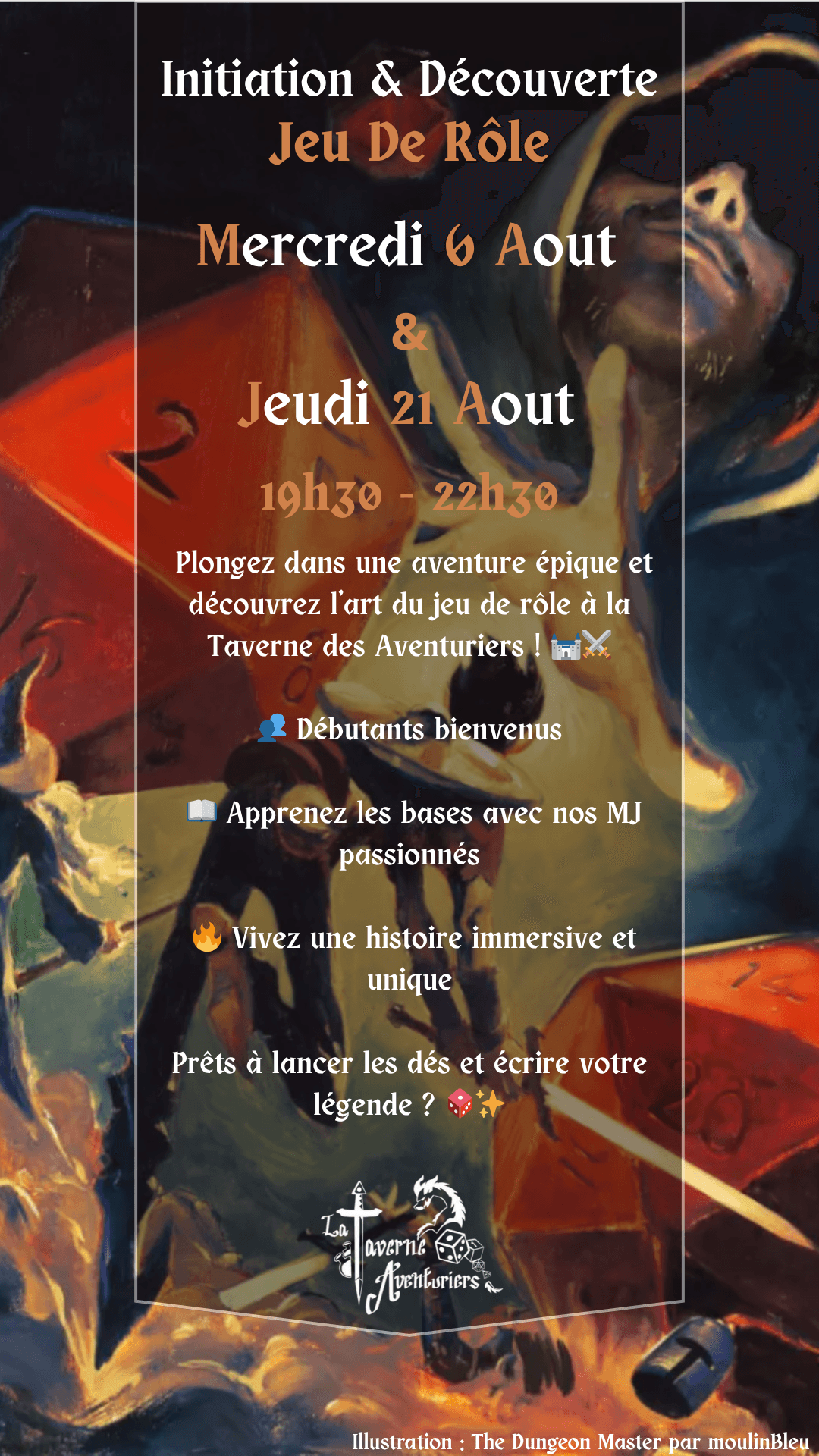 Soirée Initiation Jeu de Rôle (Aout)