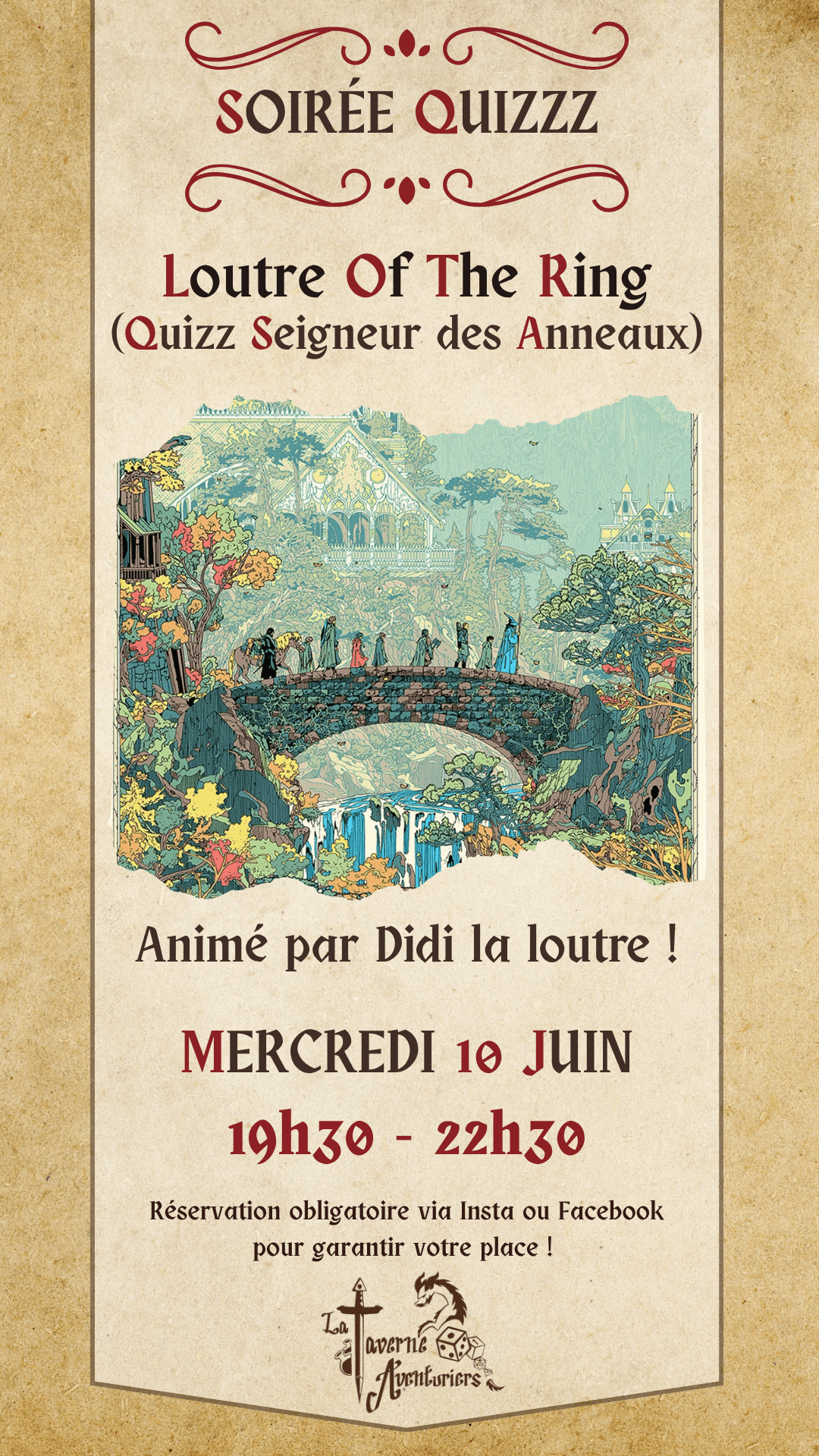Soirée Quiz Loutre Of The Ring
(Quizz Seigneur des Anneaux)
